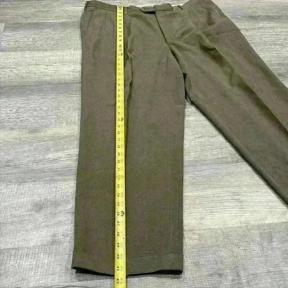 Vintage Monsieur By Givenchy Pleated Dress Pants Mens 40R Brown Made in USA - Picture 12 of 16